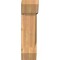 Ekena Millwork Traditional Slat Smooth Bracket w/ Offset Brace, Western Red Cedar, 7 1/2"W x 20"D x 28"H BKT0806X20X28TRA06SWR - alternate 3